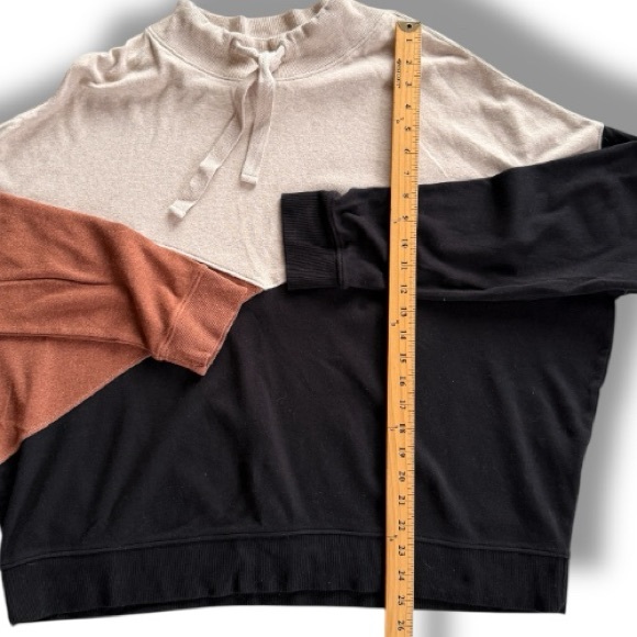 PACT Airplane Color Block Sweatshirt 100% Organic Cotton Airplane Wheat Chai XXL - Picture 10 of 11